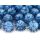 Pompony brokatowe PartyDeco 2cm Błękitne, 20szt